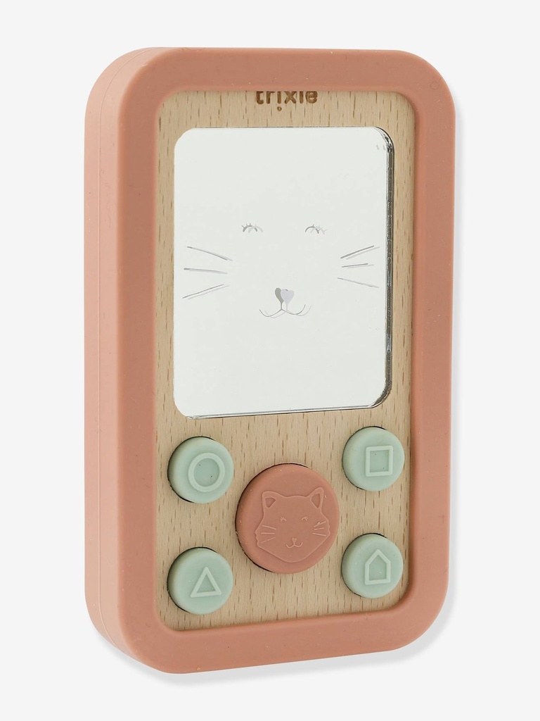 Wooden and Silicone Baby Phone Mrs Cat - Trixie
