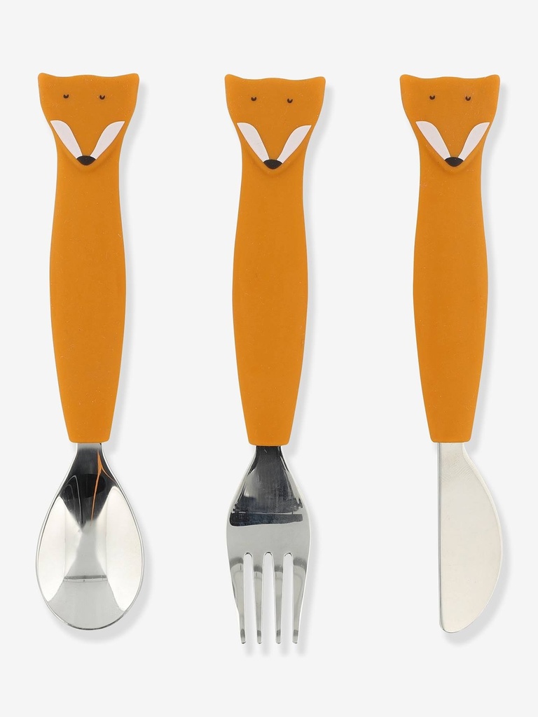 3-Piece Silicone Cutlery Set Mr. Fox - Trixie