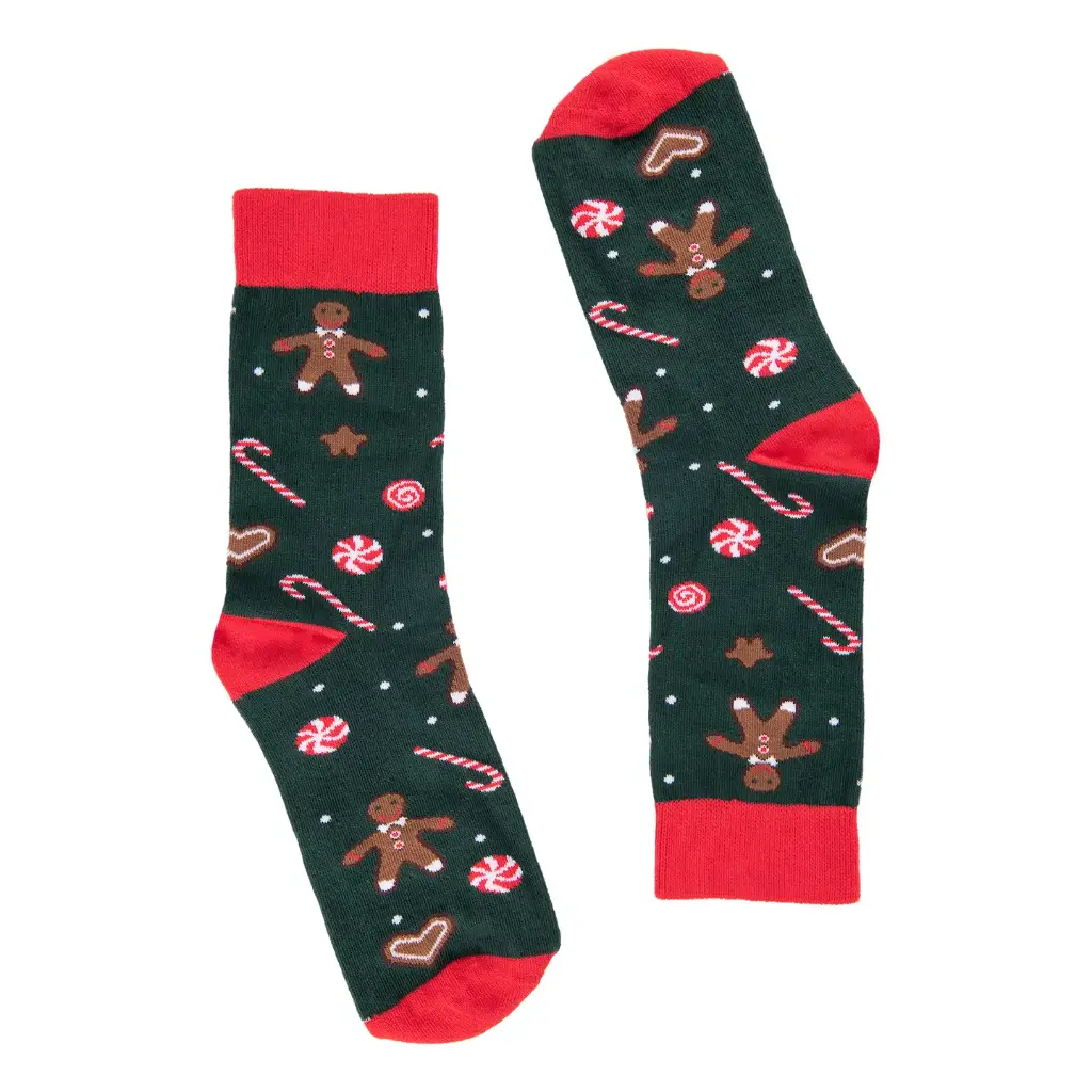 Chaussettes adultes Noël Gingerbread - Faves (36-41)