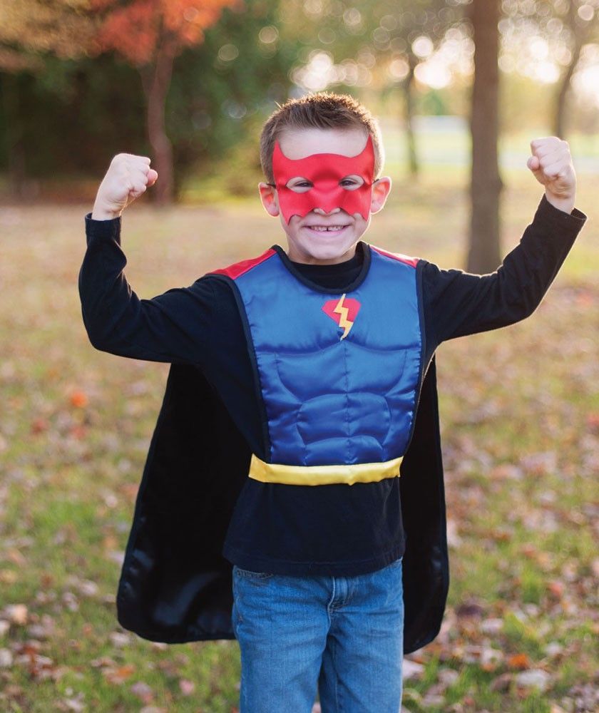 Tunique réversible Super-héros (tunique, cape, masque) - Great Pretenders