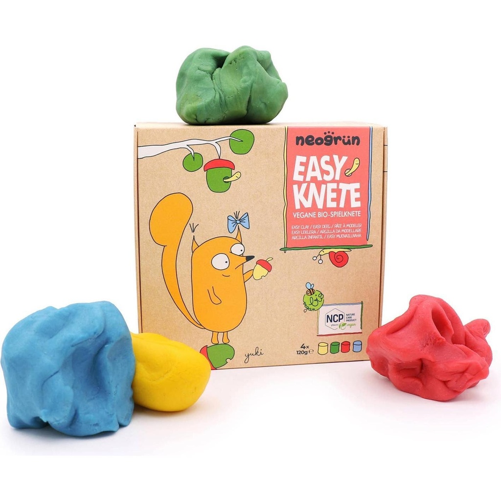 Set van 4 vegan bio-Easy-kleien Yuki - Neogrün
