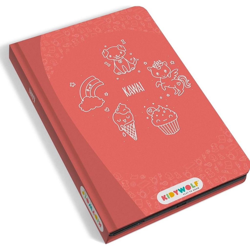 KIDYDRAW Mini Drawing Tablet with Tracing Sheet Kawai - Kidywolf
