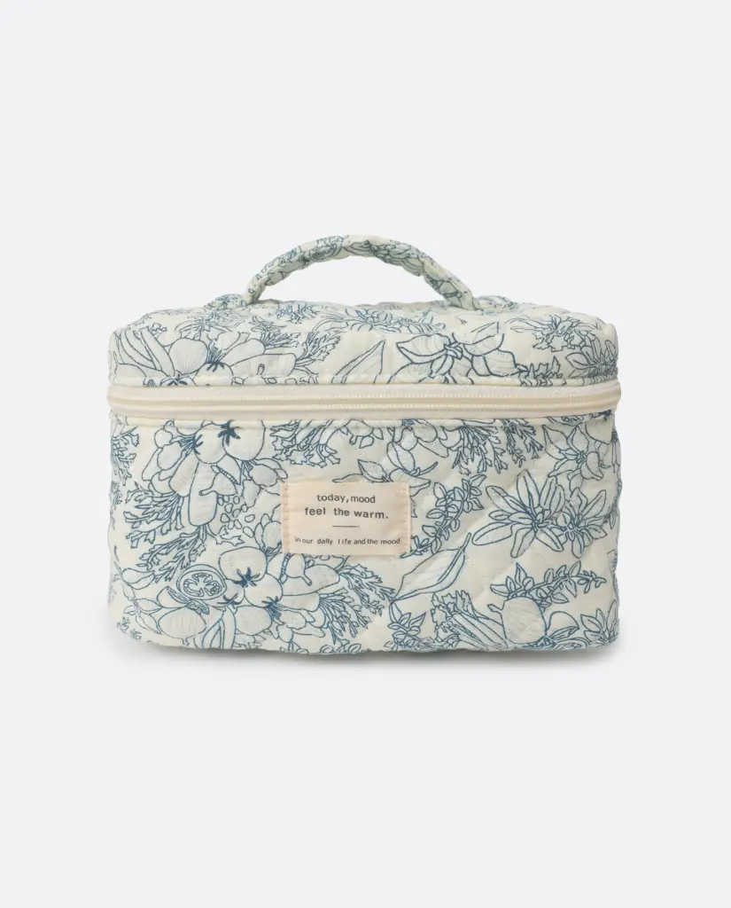 Toile de Jouy Pouch with Handle - Admas