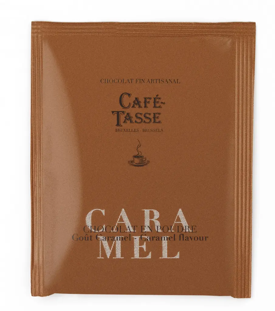 Caramel-Flavored Hot Chocolate Powder Sachet - Café-Tasse