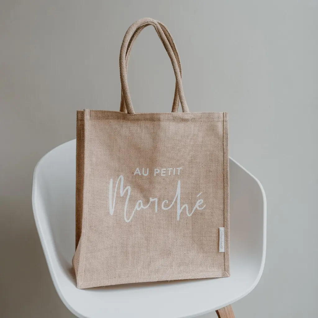 Sac en jute Au Petit Marché  - Eulenschnitt