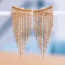 Oorbellen van roestvrij staal Cascade 'ballchain' - Bazou