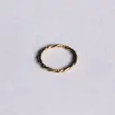 Minimalistische gevlochten ring van verguld roestvrij staal - Bazou