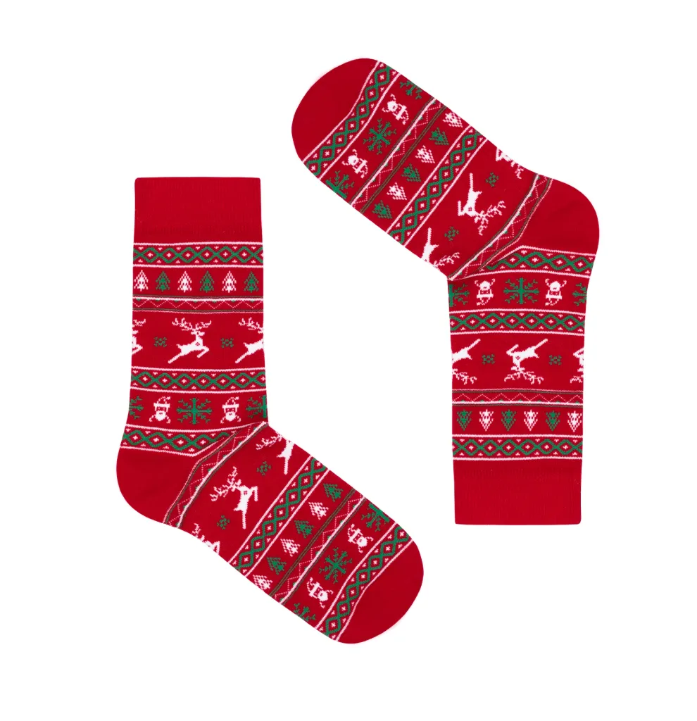 Chaussettes adultes Noël Lutins - Faves (36-41)