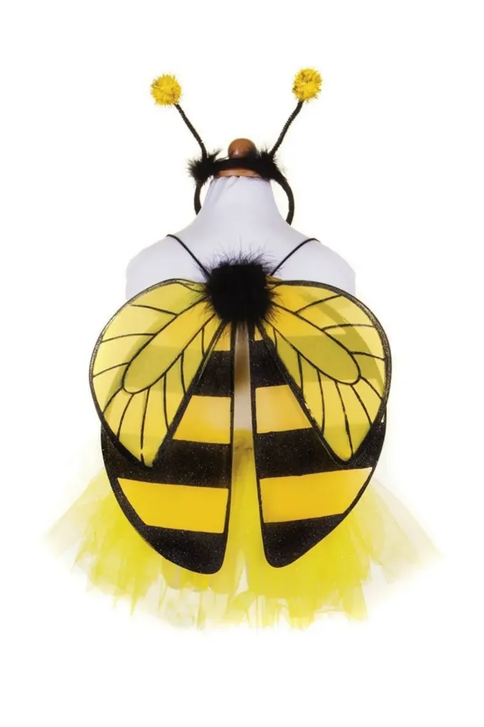 Great Pretenders Kids Costume Glitter Bumble Bee Tutu  Wing & Headband Set C323