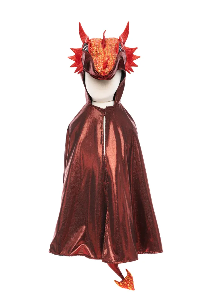 Great Pretenders Ruby the Metallic Dragon Cape Costume - Ages 3-6 (3-4 ans)