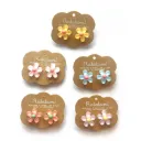 Boucles d'oreilles à clipser Fleurs Rose - Liste de cadeaux d'anniversaire de Suzie