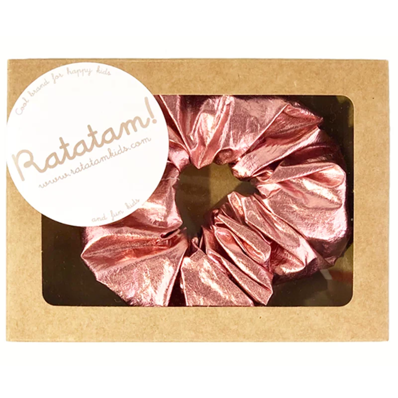 Elastic Metallic Scrunchie Pink - Ratatam