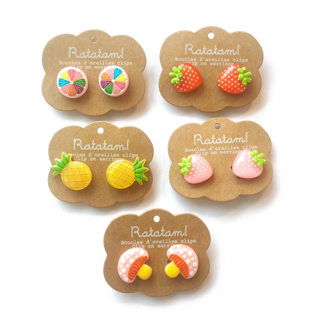 Boucles d'oreilles à clipser Etoiles - Ratatam (Ananas)