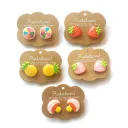 Boucles d'oreilles à clipser Fruits et légumes - Ratatam