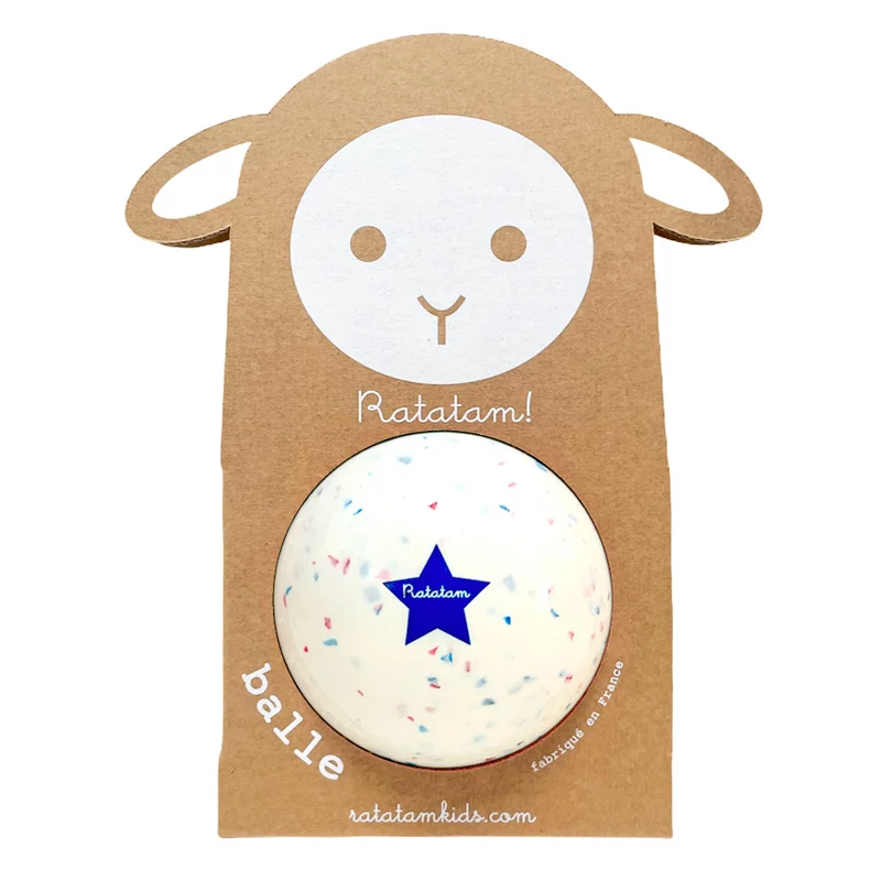 Balle ourson peluche bébé Rouge 12 cm - Ratatam