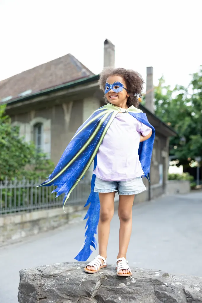 Blue Fabric Dragon Wings - Great Pretenders