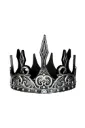 Couronne de Roi luxe latex Argent/Noir - Great Pretenders