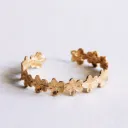 Bracelet joncs fleurs or - Bazou