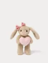 Lapin en peluche Tyra avec Cœur Beige - Teddy Kompaniet