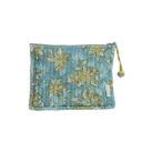 Petite pochette matelassée imprimée de fleurs indiennes Arya Jade - Bonheur du Jour