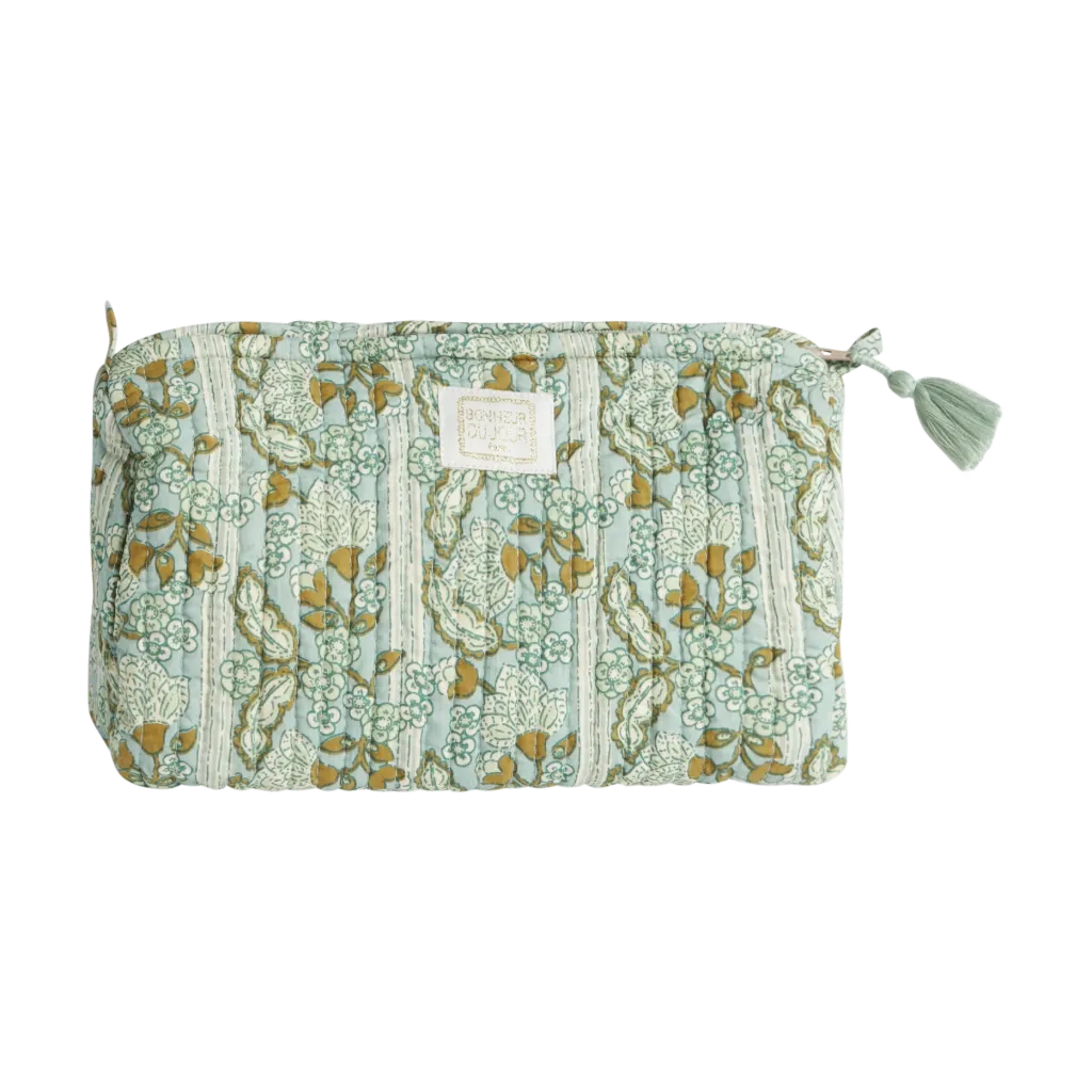 Petite trousse de toilette Indi Coeur Sauvage Ecru Rosée - Bonheur du Jour