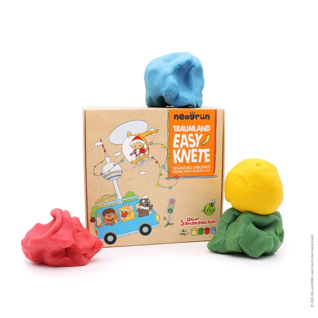 Set van 4 vegan Easy-kleien Dreamland, Sandmännchen-editie - Neogrün