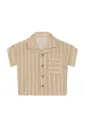 Short Sleeve Shirt Irish Cream Stripe - Noppies