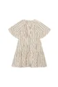 Jurk korte mouwen Bone White Midi Stripe - Noppies