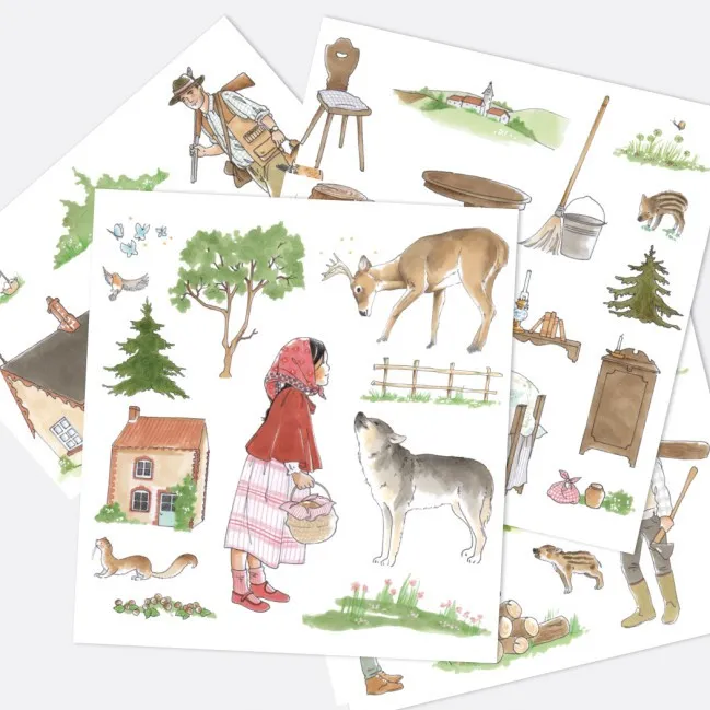Little Red Riding Hood Magnet Set - Ferflex