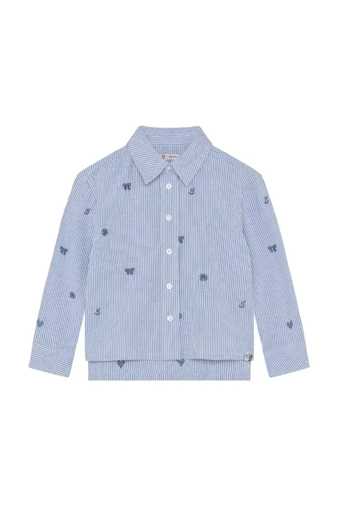 Blouse lange mouwen Light Blue Stripe - Noppies (4 jaar)