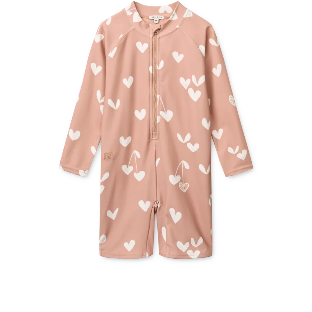 Combinaison de natation ML Sweathearts Pale Tuscany - Liewood (9 mois)