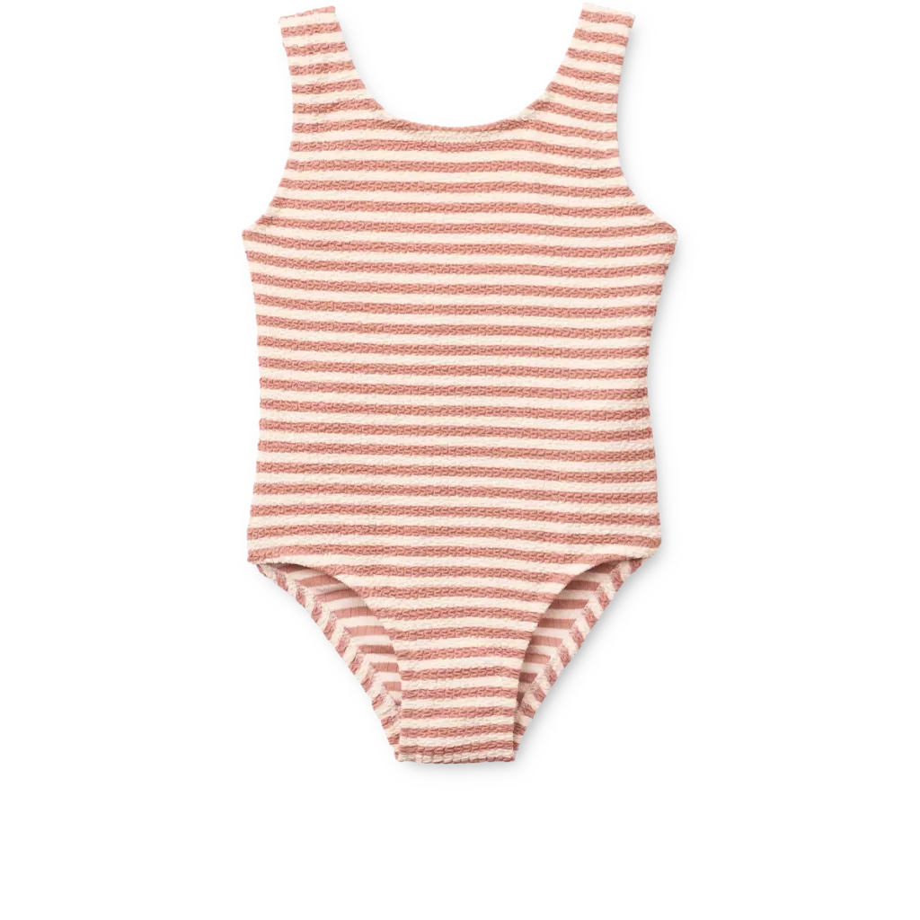 Badpak Bianco Stripe Coral Blush Crème de la Crème - Liewood