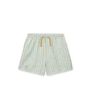 Swim Shorts Duke Stripe Peppermint Crisp White - Liewood