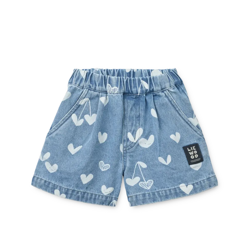 Short Borrisa Sweethearts Light Blue Denim - Liewood (4 jaar)
