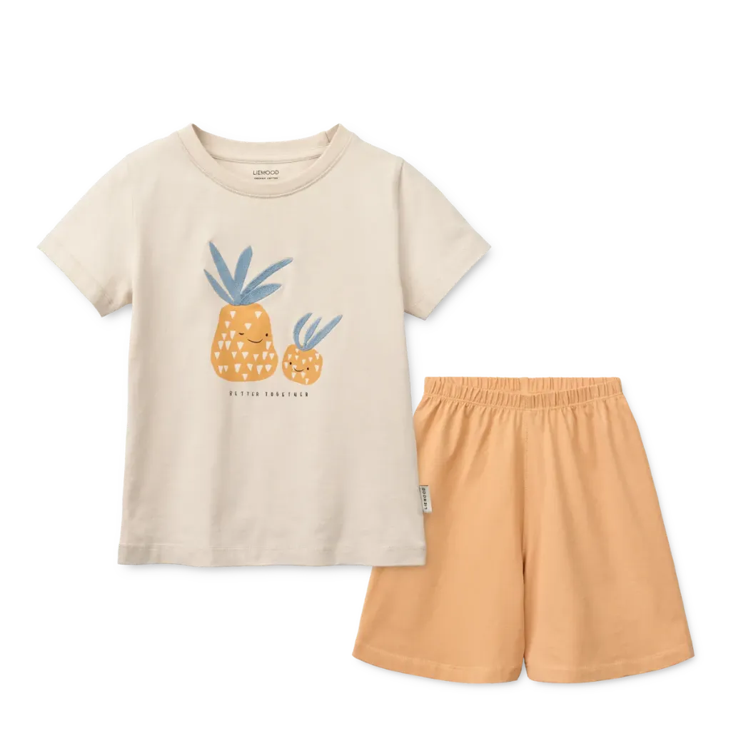 Ensemble Ilford Pineapple Light apricot mix - Liewood (3-4 ans)