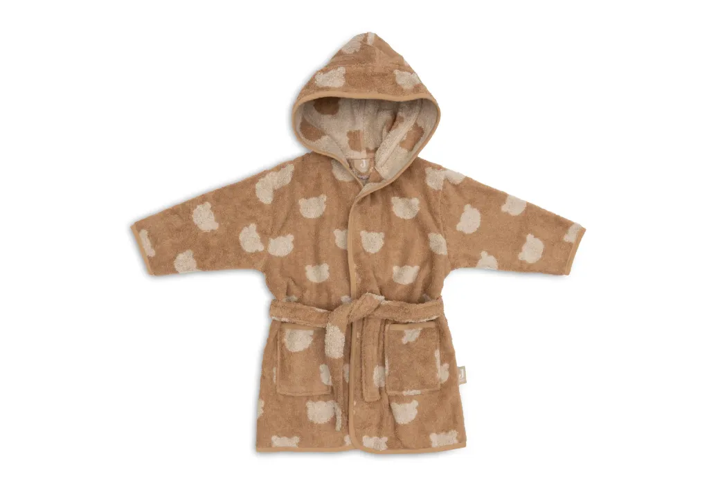 Terry Bathrobe Jacquard Teddy Bear 1-2 years - Jollein