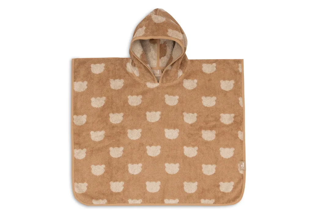 Poncho Éponge Terry Jacquard Teddy Bear réversible - Jollein