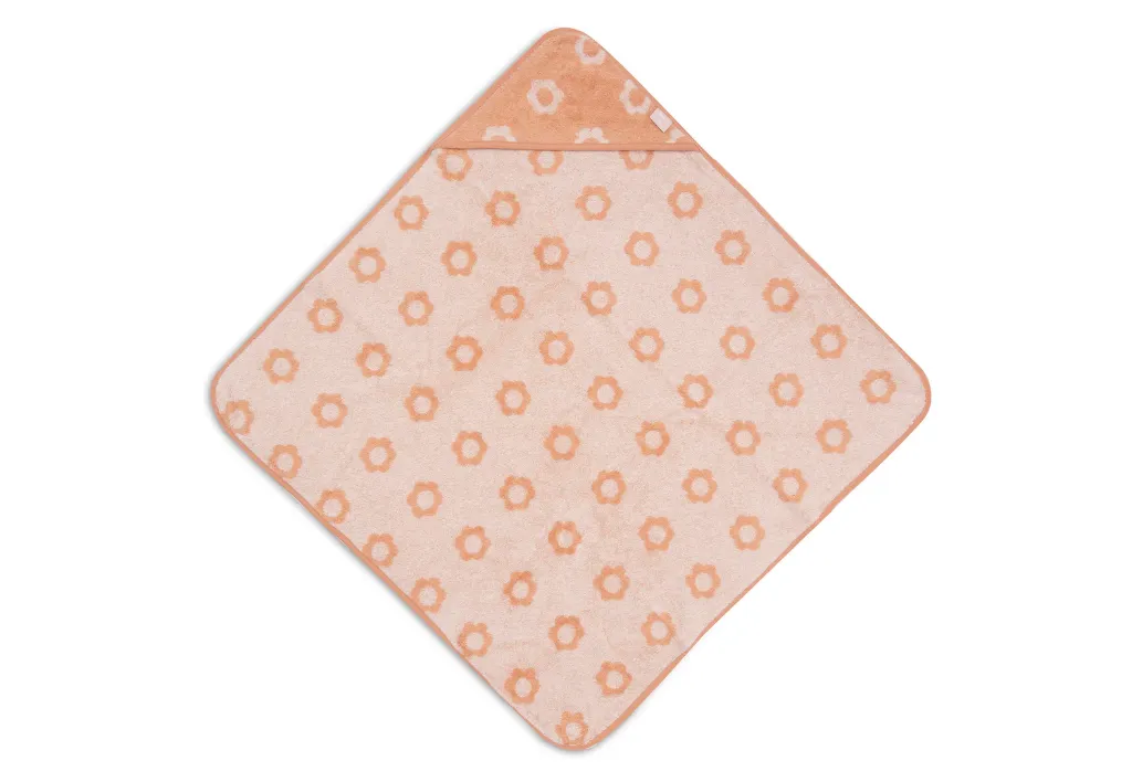 Badcape Badstof 75x75cm Jacquard Flower - Jollein