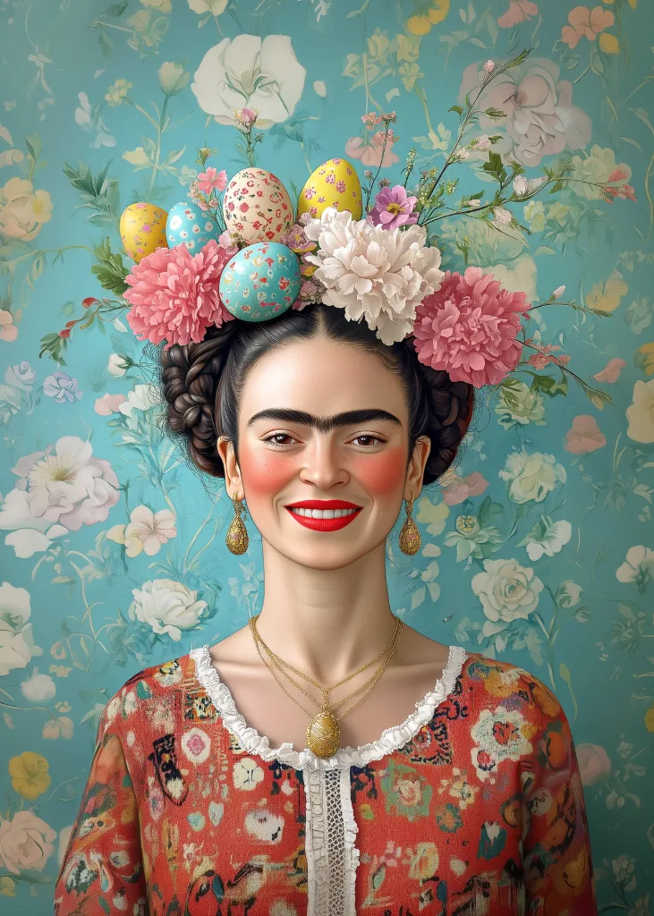 Frida Kahlo Postcard: Happy Easter - Fripperies