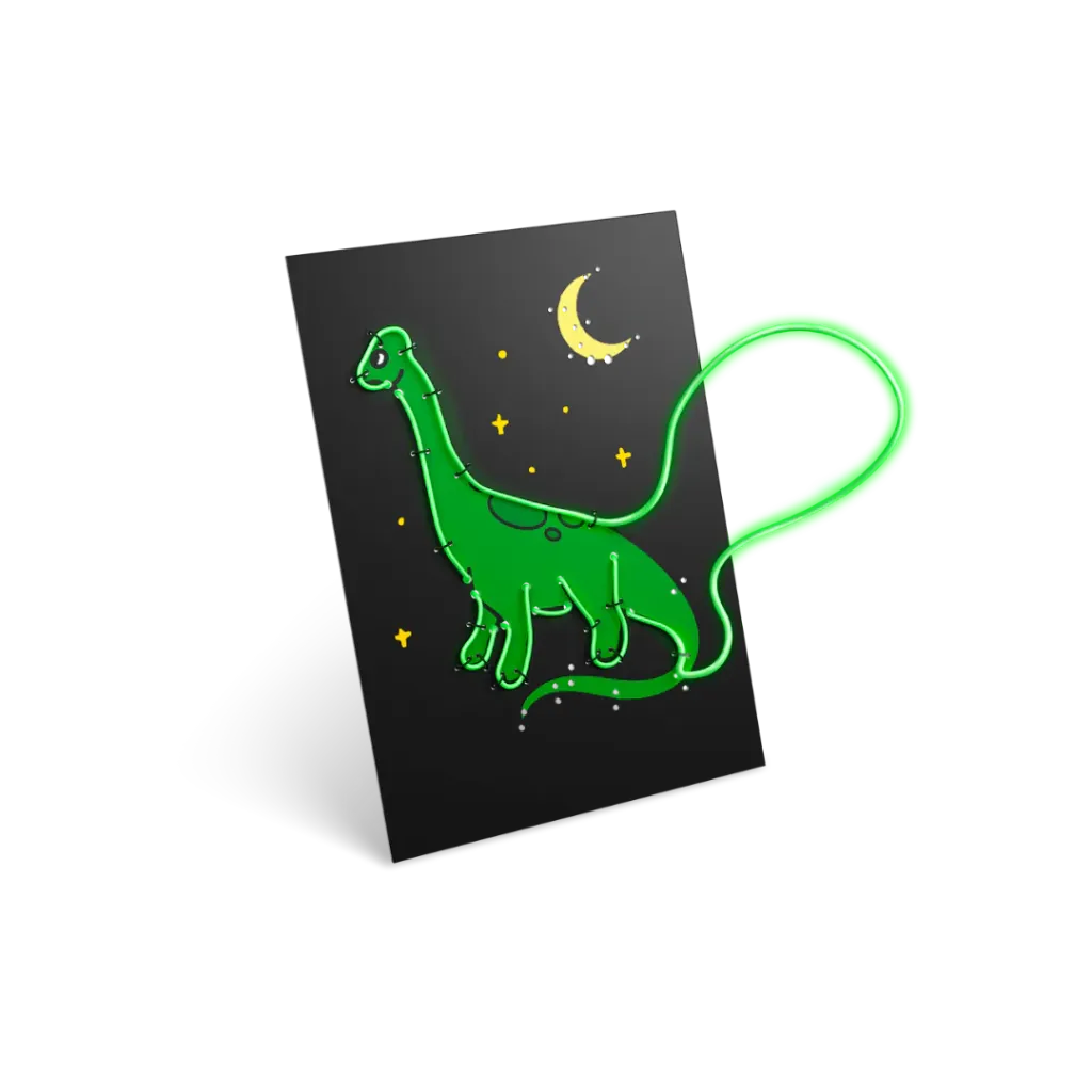KIDYNEON Light-Up Wall Art Kit Dino - Kidywolf