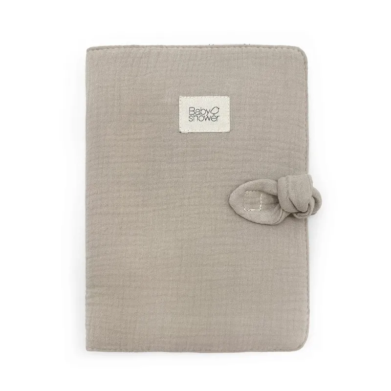 [LISTEEMMAETTANGUY05] Protège carnet de santé Knot Latte Powder - Liste de naissance d'Emma Frankart et Tanguy Jonckers