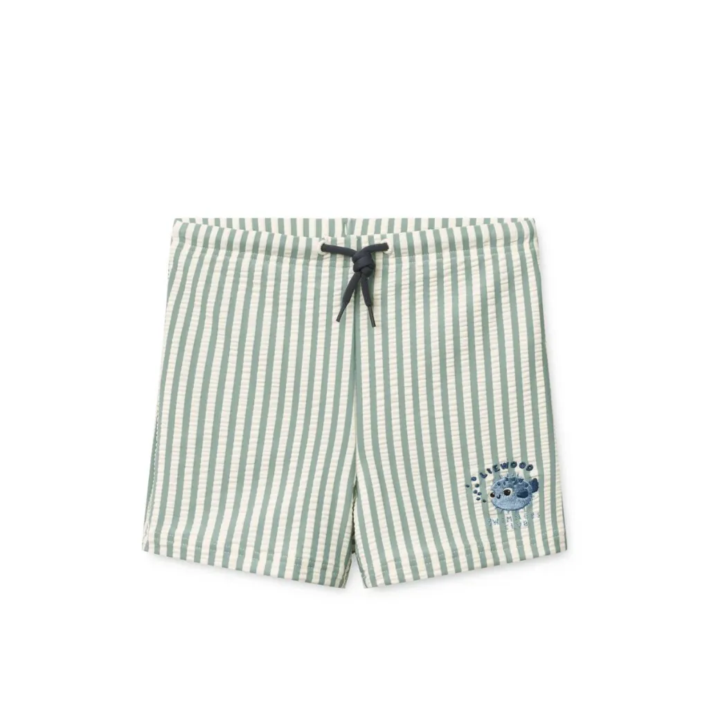 Zwembroek Otto Stripe Peppermint Crème de la crème - Liewood