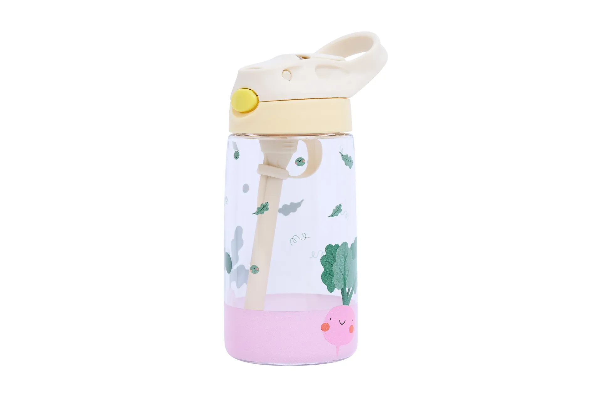 Tritan Drinkfles voor Kinderen 480 ml met Motief Veggie Pals - The Cotton Cloud