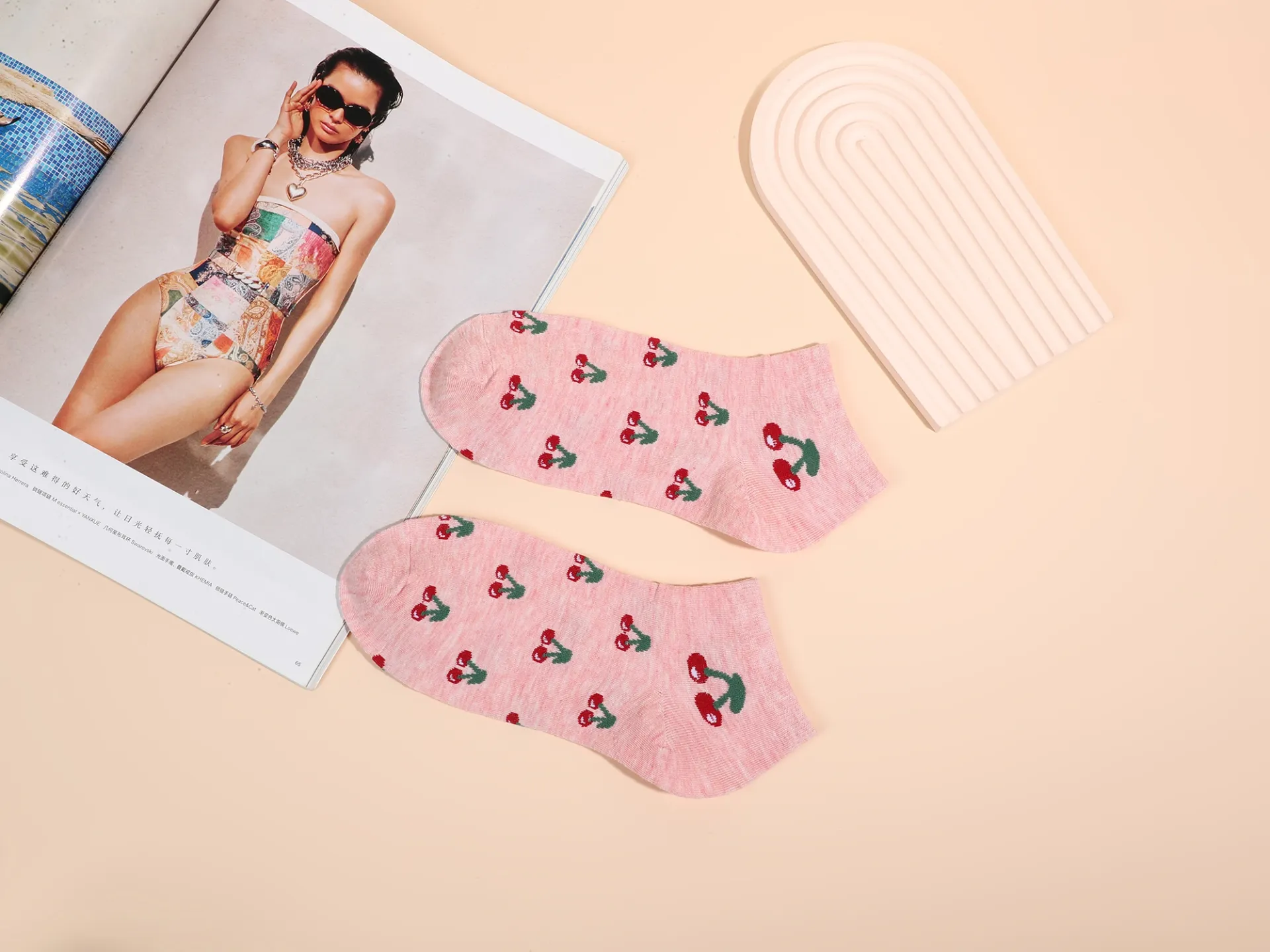 Chaussettes confiture Cerises - Inès Delaure