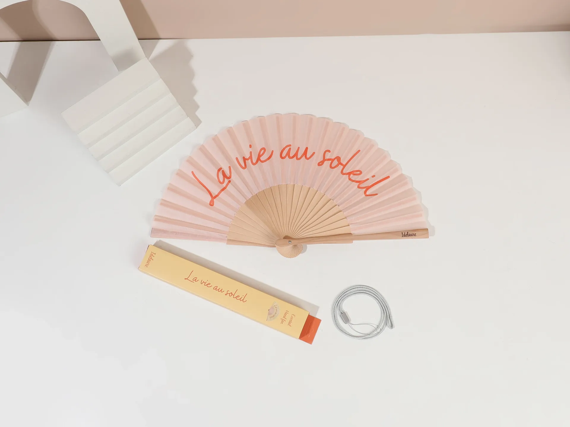 Eventail en bois 23 cm La Vie au Soleil - Inès Delaure