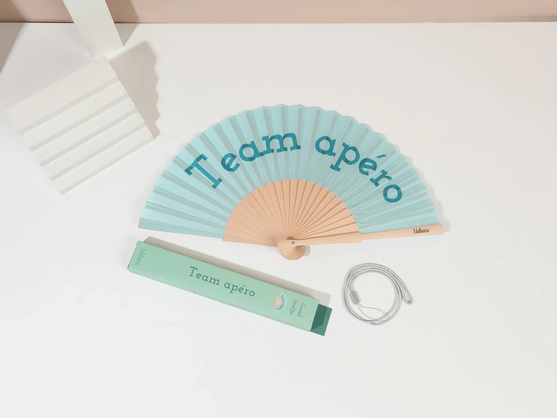 Wooden Fan 23 cm Team Apéro - Inès Delaure
