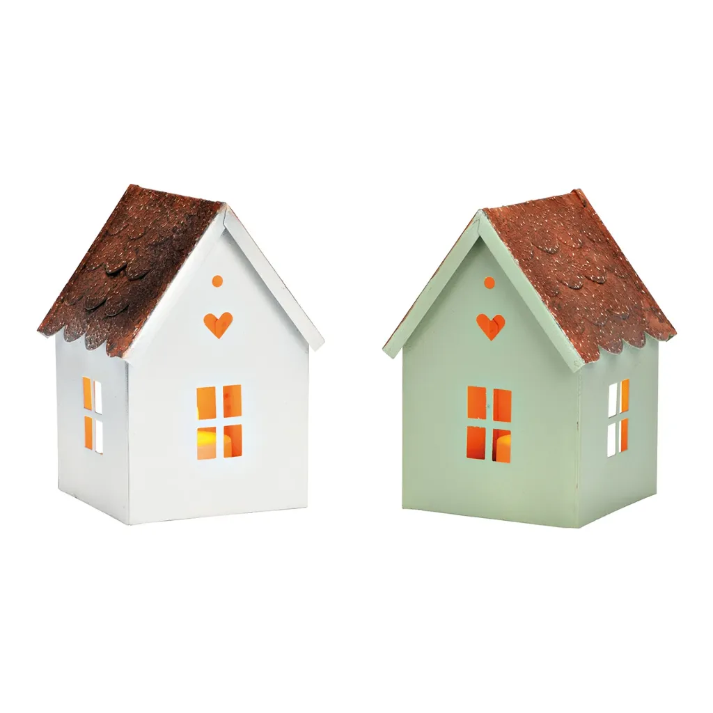 Lanterne maison en métal Verte - Wurm