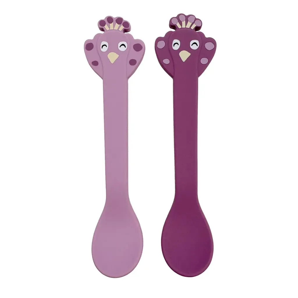Couverts 3 pièces en silicone Mrs. Peacock - Trixie