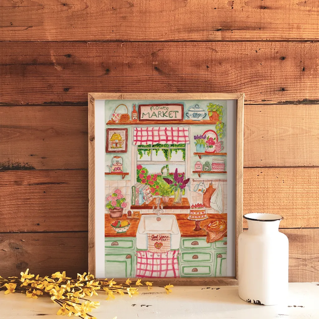 Poster A4 Cuisine de Printemps - Caro from woodland