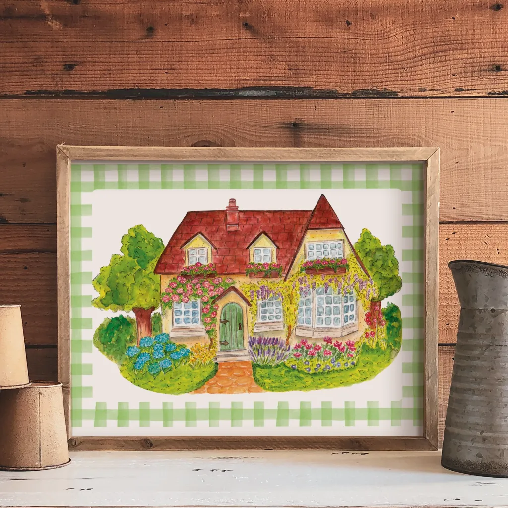 Affiche A4 Spring Cottage - Caro from woodland